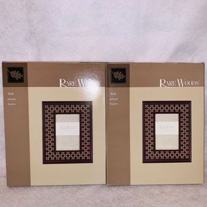 NWT 2 Rare Woods 4 x 6 Picture Frames